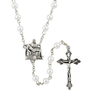 Purple Rosary with Cross Our Father beads